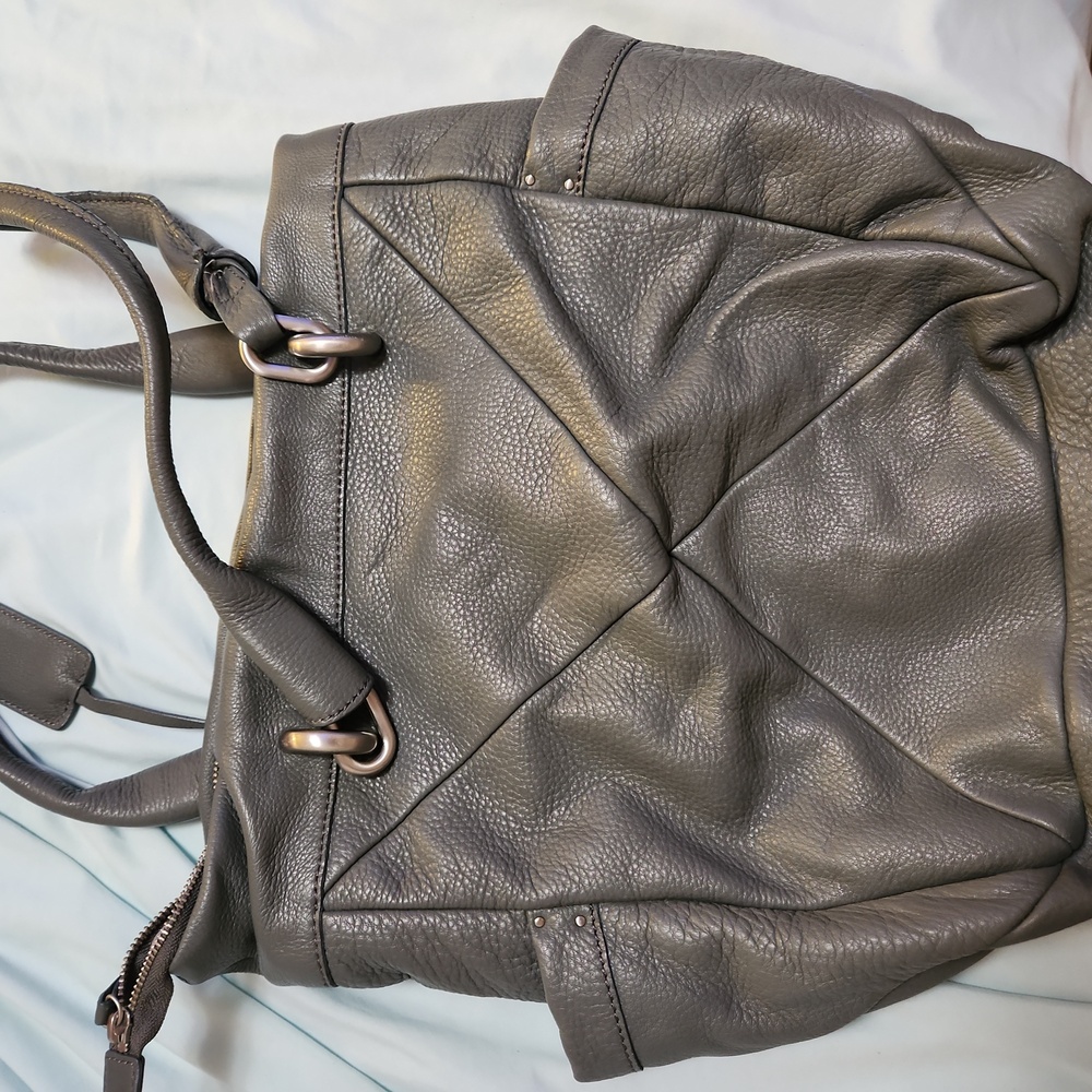 Gray leather Calvin Klein bag